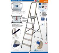 Scala Domestica FACAL in Alluminio 3 4 5 6 7 8 Gradini Portata 150 Kg 1 Rampa
