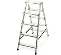 Scala domestica KADAX, gradino pieghevole con portata fino a 125 kg, 5 gradini