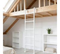 Scala dritta in metallo da 160 cm, per interni, per soffitte domestiche, cantina, finestra, pozzo, soluzione per arrampicata, design salvaspazio per piccole aree