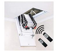 Scala elettrica mansarda con corrimano telecomando a soffitto pieghevole scala telescopica portello personalizzazione (dimensioni del foro: 70 x 120 cm, altezza: 3,8 m)