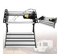 Scala elettrica per camper, gradino retrattile in lega di alluminio con design pieghevole e illuminazione a LED, 12 V, strato singolo