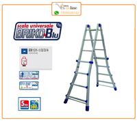 Scala in alluminio telescopica FACAL Briko Blu - m 5,12 - 10 + 10 gradini - telescopica