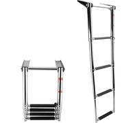 Scala for barca Scala da bagno portatile telescopica a 4 gradini Scala for barca in acciaio inossidabile