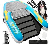 Scala galleggiante gonfiabile per cani, per piscine, barche, banchine, barche, cani, accesso sicuro e facile all'acqua per cani fino a 99,8 kg, scala antiscivolo extra larga