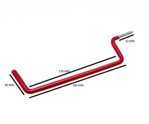 Scala Gancio Rosso Plastic Rivestito 245mm 6.7mm Confezione Di 1