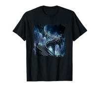 Scala Gotica Galleggiante Dark Fantasy Void Scene Design Maglietta