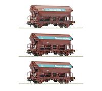 Scala H0 Roco 77052 - 3-tlg. Set: Vagone Tetto Apribile, DB Nuovo Conf. Orig.