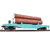 Scala H0 - Walthers Log Discarica Auto Con Tronchi di Albero Union Pacific -