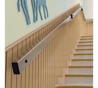 Scala in acciaio inox, 3 cm, sottile, in metallo nero e argento, facile da impugnare, lunghezza 1,8 - 3 m, robusto binario di sicurezza da parete per interni ed esterni