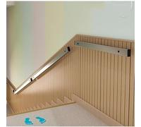 Scala in acciaio inox, regolabile, antiscivolo, per scale interne, supporto sicuro per anziani e bambini, lunghezza personalizzabile (100 cm)