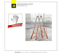 Scala in acciaio telescopica GIERRE Peppina A0040, 4+4 gradini, trasformabile
