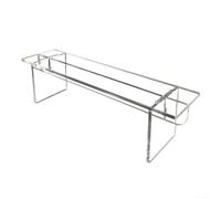 Scala in acrilico trasparente per organizzare e presentare piccoli oggetti come bambole, statuette, gioielli e prodotti di bellezza (1° piano)