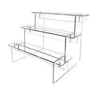 Scala in acrilico trasparente per organizzare e presentare piccoli oggetti come bambole, statuette, gioielli e prodotti di bellezza (3° piano)