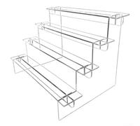 Scala in acrilico trasparente per organizzare e presentare piccoli oggetti come bambole, statuette, gioielli e prodotti di bellezza (4° piano)