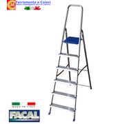 Scala in Alluminio 3 4 5 6 7 8 Gradini FACAL Portata 100 Kg 1 Rampa Domestica