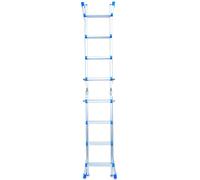 Scala in alluminio 4 + 4 gradini telescopica Everest S1405119