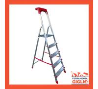 Scala in Alluminio 4 5 6 7 8 Gradini Pieghevole Scaletta Domestica Leggera B