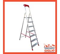 Scala in Alluminio 4 5 6 7 8 Gradini Pieghevole Scaletta Domestica Leggera E