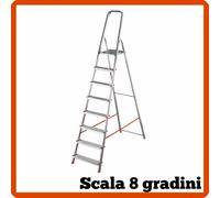 Scala in Alluminio 4 5 6 7 Gradini Pieghevole Scaletta Domestica Lavoro interno