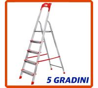 Scala in Alluminio 4 5 Gradini Pieghevole Scaletta Domestica da esterno interno