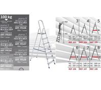 FRAMAR Scala Piuma 4 Gradini in Alluminio - Portata 100 Kg