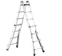 Scala in alluminio 7 gradini + 7 gradini telescopica