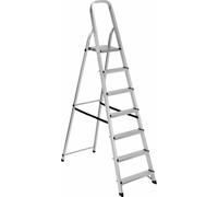 Garden Friend Scala Everest 7 gradini in alluminio Per uso domestico e bricolage Portata max 150 kg Grigio - grigio metallo S1405107