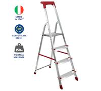 SCALA IN ALLUMINIO 8 7 6 5 4 3 GRADINI LEGGERA PIEGHEVOLE SALVASPAZIO DOMESTICA