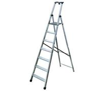 SCALA IN ALLUMINIO EUROSCALA PIU' SU 7 gradini cm.56x13,4x237h (159h pedana)