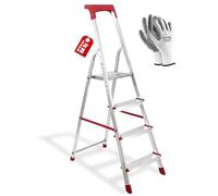 Scala in Alluminio Martina 3/4/5/6/7/8 Gradini Leggera Portatile Scaletto con Vaschetta Portaoggetti Pieghevole Robusta Salvaspazio portata 150 kg made in Italy certificata EN131 (4)