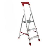 Scala In Alluminio Pieghevole da 3 fino a 8 Gradini | Scaletta Domestica E Professionale Certificata EN 131 | Made In Italy | Portata Massima 150 Kg (3 Gradini)