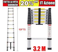 EN131 Scala telescopica pieghevole in alluminio da 3,2 m per casa loft e ufficio