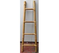 Scala in bamboo cm 50/33x161 etnico porta asciugamani bagno color naturale bambù
