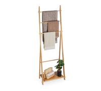Scala in bambù porta teli con mensola Supporto per asciugamani 4 barre 2,5 kg