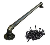 Scala in bronzo vintage, 1-6 m, regolabile, in metallo, antiscivolo, per interni ed esterni, kit completo di sicurezza per scale (dimensioni: 350 cm)