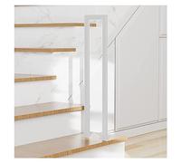 Scala in ferro battuto a forma di U/M la ringhiera di sicurezza per interni/esterni per gradini Asta di supporto montata a pavimento colore bianco altezza 100 cm/39,3 pollici - ed elegante