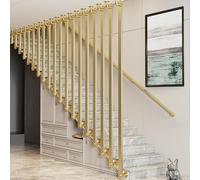 Scala in ferro battuto il kit di guida antiscivolo di sicurezza per anziani in metallo dorato con supporti 1,1 m (3,6 piedi) per 2 7 gradini uso interno