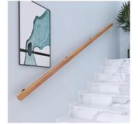 Scala in legno da 5 m, montaggio a parete, con staffe in metallo, ringhiera per interni ed esterni, elegante per sicurezza e supporto