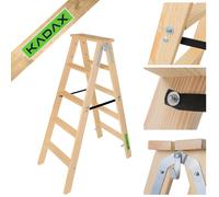 Scala in legno KADAX, scala da pittore, scala da terra, con gancio in...