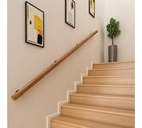 Scala in legno massello, lunghezza regolabile 30-400 cm, design antiscivolo, supporto da parete per soffitti per interni, supporto per anziani, dimensioni 380 cm, sicuro ed elegante decorazione per la