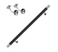 Scala in legno nero per interni, asta di supporto antiscivolo per anziani, kit completo disponibile in lunghezze da 2 m a 4 m (dimensioni: 180 cm)