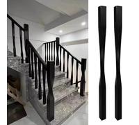 Scala in legno - palo quadrato per balaustra e colonna per uso interno, supporto ringhiera - 2 pezzi accessori staise banner