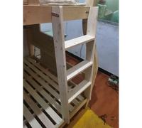 Scala in Legno per Letto a Castello con staffe di Montaggio, Scala per soppalco Resistente per rimorchio, pioli Larghi 10 cm, Scala da Biblioteca (Altezza 140 cm/55,1 pol