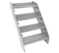 Scala metallica a 4 elementi ad altezza regolabile in acciaio zincato 60 cm /