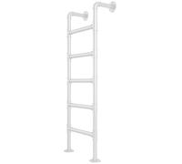Scala in metallo bianco resistente per sottotetto e cantina, uso interno/esterno, scala da arrampicata in ferro battuto da 170,2 cm per soppalco e letto a castello, soluzioni Egress Solutions