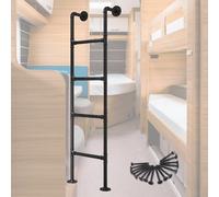 Scala in metallo da parete per letti alti, robusta scala in ferro battuto nero in ferro battuto scala per letto a castello multiuso kit di accesso al letto per camere da letto