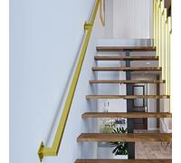 Scala in metallo dorato - 3 m/9,8 ft moderna ringhiera interna decorativa scala ringhiera decorativa versatile portasciugamani disponibile in lunghezze da 1 a 10 piedi.