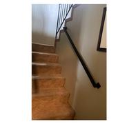 Scala in metallo nero - Striscione da parete resistente per aste di supporto per scale per anziani e bambini, set completo da 2,4 m, 4 m, 5 m, 6 m, 7 m