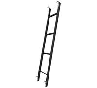 Scala in metallo per letto a castello con portasciugamani e gancio, 1,16 m, per dormitori, letti a soppalco, rimorchi da viaggio e letti superiori, design robusto nero per un facile accesso