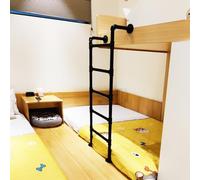 Scala in metallo per letto a soppalco, montaggio a parete, capacità di carico di 150 kg, scala per soffitta e seminterrato, scala di fuga per dormitorio e biblioteca